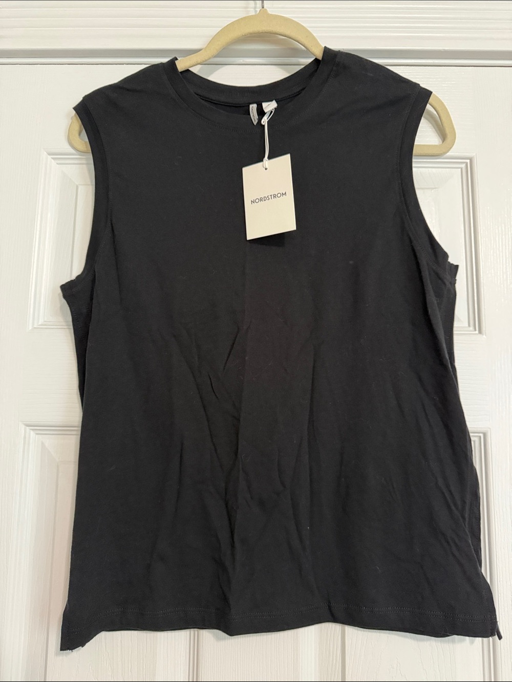 Nordstrom Black Sleeveless Muscle Tee